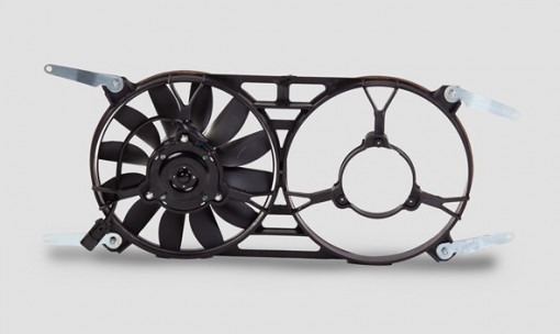 Вентилятор электрический УАЗ Patriot в СБ с кожухом (сдвоенный) дв.40904 Евро-III без кондиционера с одним двигателем