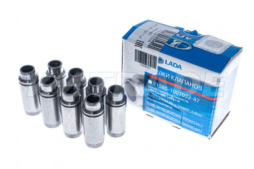 Втулка направляющая клапанов ВАЗ-2108-21099 (к-т 8 шт) впуск/выпуск (ремонт) "Оригинал"