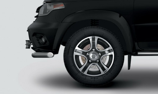 Диск колеса литой R16х7J, PCD 5x139.7, ET35, DIA108,5 "Алмаз" алмаз черный УАЗ Patriot, Pickup "Оригинал"