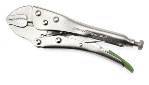 Зажим с фиксатором с полукруглым захватом (струбцина) 175 мм на холдере