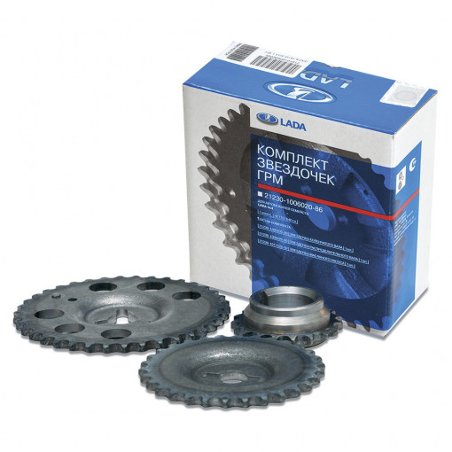 Звездочки привода ГРМ ВАЗ-21214, 2131, 2123 Chevrolet Niva (к-т 3 шт) однорядная цепь "Оригинал"