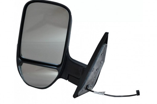 Зеркало Газель-Бизнес с повторителем, с ручным приводом и обогревом левое, черное, тесненное