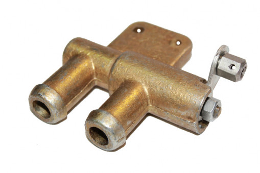 Кран отопителя ГАЗ-3307, Газель, Соболь С/О до 2003 г.в. МЕДНЫЙ "Оригинал"