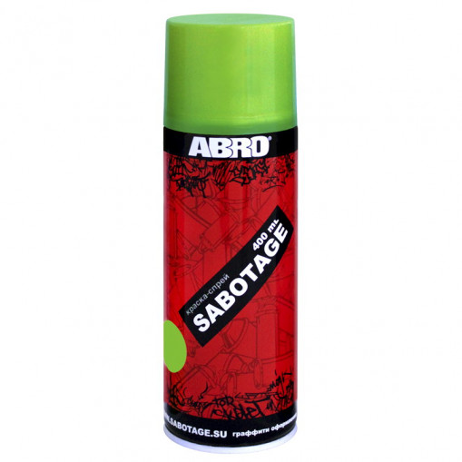 Краска (аэрозоль) ABRO SABOTAGE зеленая свежая 400 мл