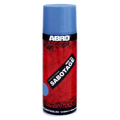 Краска (аэрозоль) ABRO SABOTAGE синяя светлая 400 мл