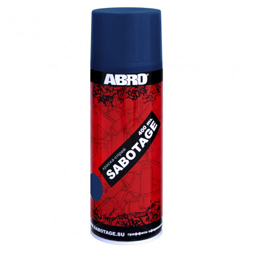 Краска (аэрозоль) ABRO SABOTAGE синяя темная 400 мл
