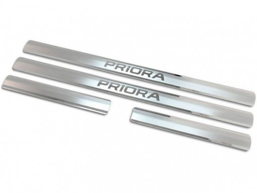 Накладка порога ВАЗ LADA Priora с именем модели (к-т 4 шт) "Оригинал"