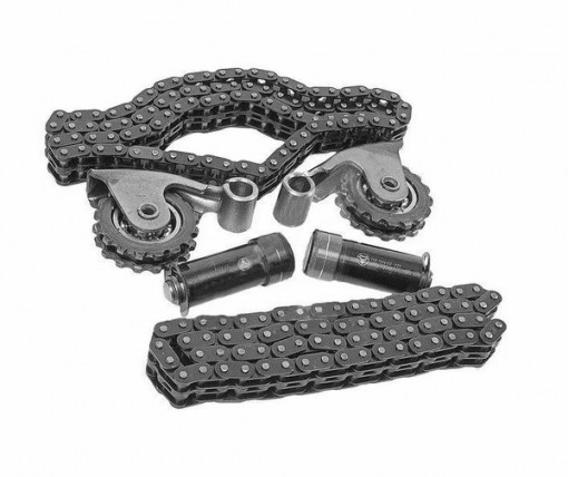 Р/к ГРМ Волга, Газель, Соболь, УАЗ дв.ЗМЗ-406, 405, 409 "ЗМЗ-Оригинал" (цепи, рычаги, натяжители) без звезд, без успкоителей, без прокладок (НАТЯЖНОЕ УСТРОЙСТВО)