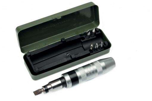 Отвертка ударная с 6 насадками 5/16", L=36 мм: шлиц 8, 10, 12 мм; PH2, PH3, PH4