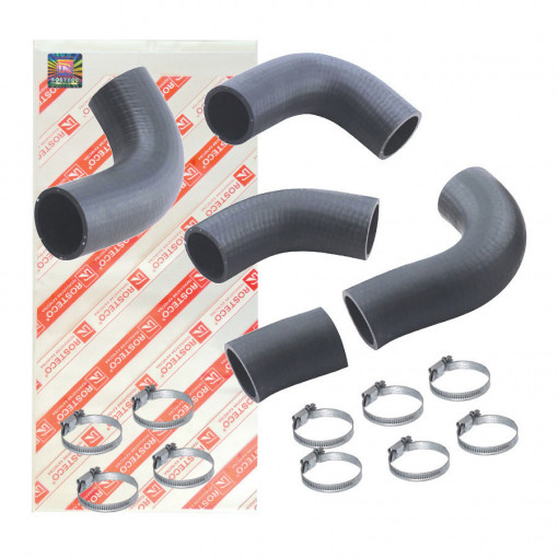 Патрубки радиатора Газель 406 дв. (к-т 5 шт) с 10 хомутами