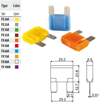 Предохранитель флажковый 20А МАКСИ