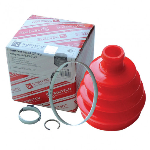 Пыльник шруса ВАЗ-2121-2123 наружный (с хомутами и смазкой) полиуретан красный