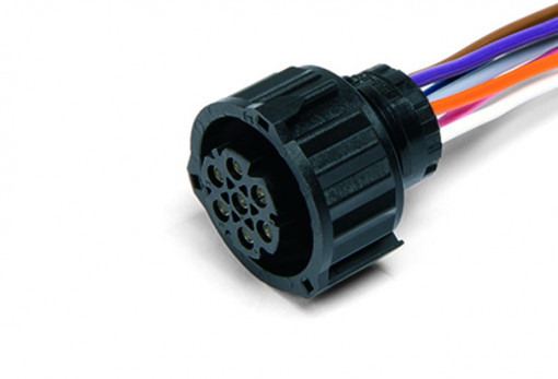 Разъем заднего фонаря АМР (мама) 7- конт., байонетный прямой, передней блок фары ГАЗель