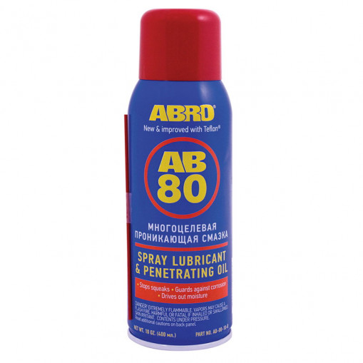 Смазка проникающая ABRO AB-80 с тефлоном (жидкий ключ) 400 мл