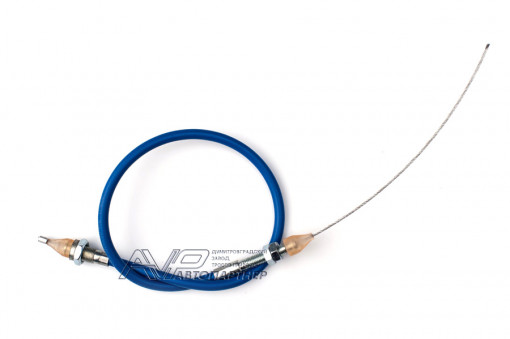 Трос газа Волга, Газель 402 дв. (75 см) в оплетке синей
