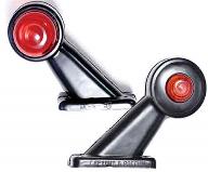 Фонарь габаритный контурный круглый, косая короткая ножка (крепление 4 отверстия)