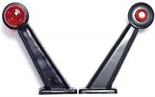 Фонарь габаритный контурный круглый, косая длинная ножка (крепление 4 отверстия)