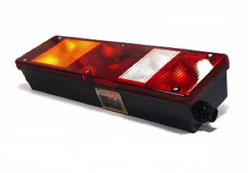 Фонарь задний МАЗ Евро, К..З, УРАЛ левый, с габаритом, байонетный разъем (разъем боковой) 24В