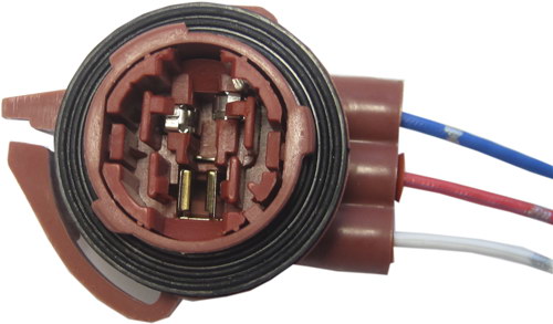 Разъем лампы P27/7W (2-конт. с проводами L= 141 мм, S = 0,75 мм2 для бесцокольной лампы)
