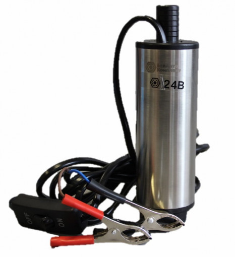 Насос для перекачки дизельного топлива 24V, диаметр патрубка 18 мм, 32 л/мин, погружной