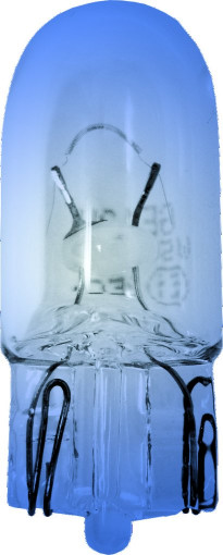 Лампа габарит, приборы, номер 12Vх5W стекл. цоколь W5W, T10 голубая