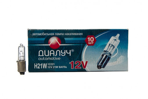Лампа одноконтактная (габарит, приборы, номер) 12Vх21W галогеновая H21W (Halogen)