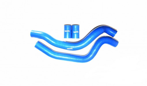 Патрубки радиатора ВАЗ-2110-2112 до 2004 г  8 кл. дв. (к-т 4 шт) силикон синий