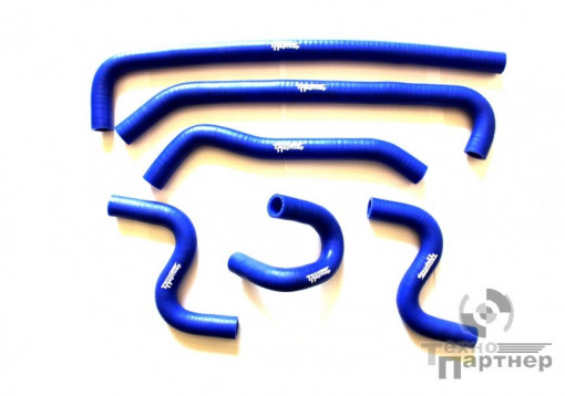Патрубки отопителя Газель NEXT дв. Cummins 2.8 (к-т 6 шт) а/м с Webasto силикон синий