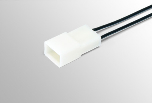 Разъем 2-х конт. штыревой межжгутовый с проводом 0,75мм², серия 2.8 мм