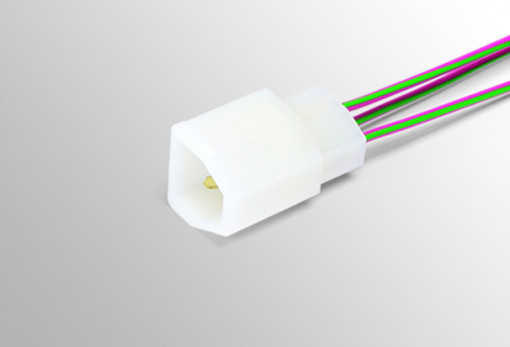 Разъем 3-х конт. штыревой межжгутовый с проводом 0,75мм², серия 2.8 мм, Евро