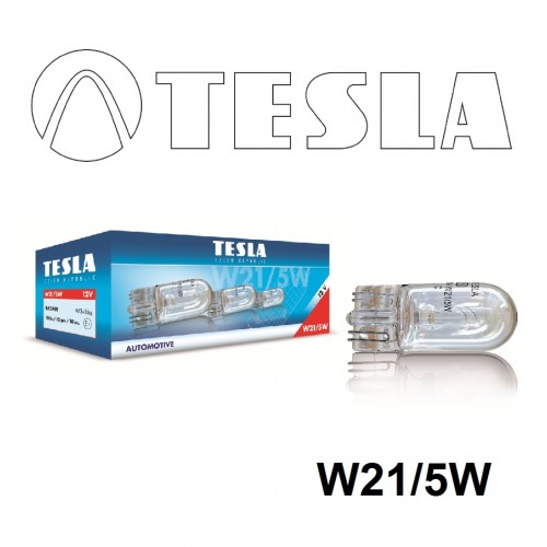 Лампа двухконтактная габарит, поворот, стоп-сигнал 12Vх21/5W стекл. цоколь