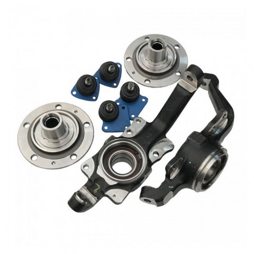 Кулак поворотный LADA ВАЗ-21213-21214 Нива в СБ с АБС (усиленный ступичный узел для а/м 'Лада 4х4' с усиленной ступицей 21214 н/о (под тормозной диск 21214), двухрядным подшипником (6-256809АКЕ12 VBF) и дополнительными сальниками (24 шлица)