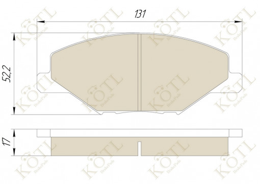 Колодка тормозная "KoTL" VW POLO (RUS) 11-/SKODA FABIA 11-  (GDB2027) (к-т 4шт) передяя