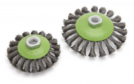 Щетка по металлу для УШМ крученая конусная 115 мм