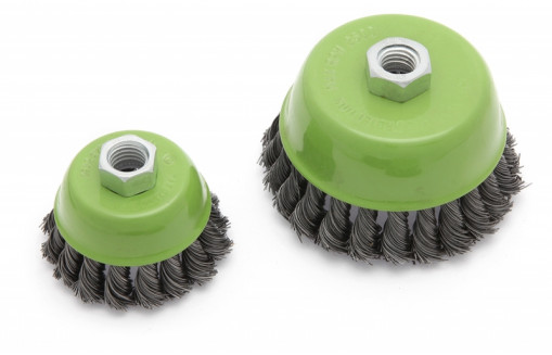 Щетка по металлу для УШМ крученая чашка 100 мм