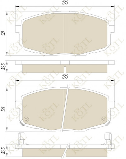 Колодка тормозная "KoTL" HYUNDAI Creta, KIA Ceed (к-т 4шт) перед