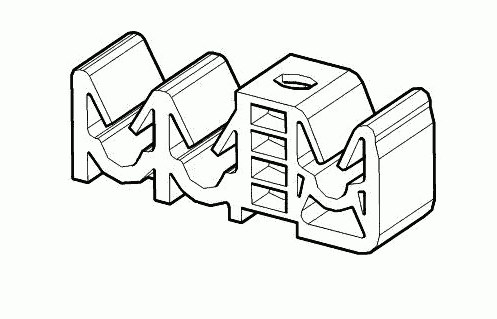 Скоба крепления топливных и тормозных трубок LADA Vesta (трёхместная)