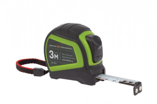 Рулетка 3м с обрезиненным корпусом