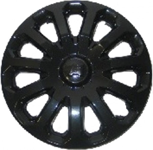 Колпак колеса R13 "А-1 " (к-т 2 шт) (пруж.) черный глянец