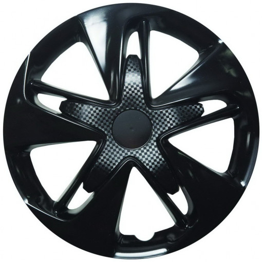 Колпак колеса R13 "СУПЕР АСТРА" (к-т 2 шт) черный глянец карбон