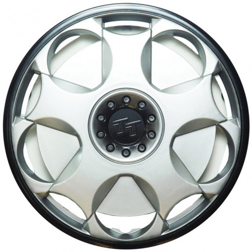 Колпак колеса R13 "ТТ" (к-т 2 шт) серебристо-черный