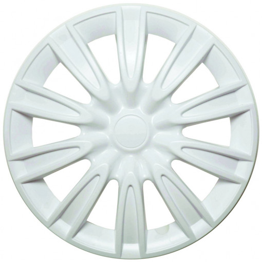 Колпак колеса R13 "ТОРНАДО" (к-т 2 шт) белый глянец карбон