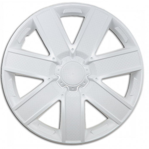 Колпак колеса R14 "ГАЛАКСИ" (к-т 2 шт) белый глянец карбон