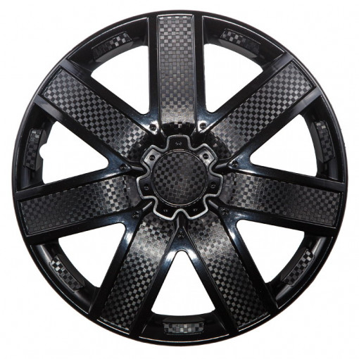 Колпак колеса R14 "ГАЛАКСИ" (к-т 2 шт) черный глянец карбон