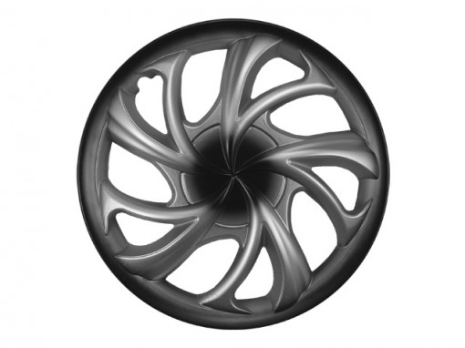 Колпак колеса R14 "ФЛАЙ" (к-т 2 шт) серебристо-черный