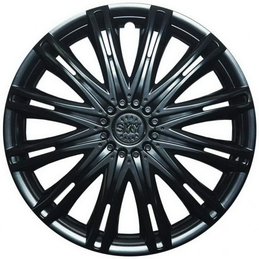 Колпак колеса R15 "СКАЙ" (к-т 2 шт) черный глянец