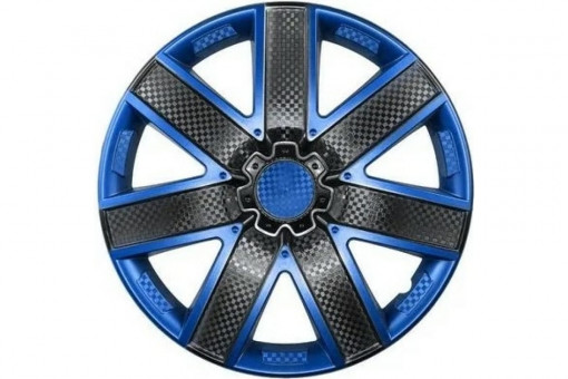 Колпак колеса R16 "ГАЛАКСИ" (к-т 2 шт) микс сине-черный карбон