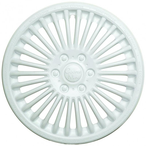 Колпак колеса R16 "МИНИ-КУПЕР" (к-т 2 шт) белый глянец