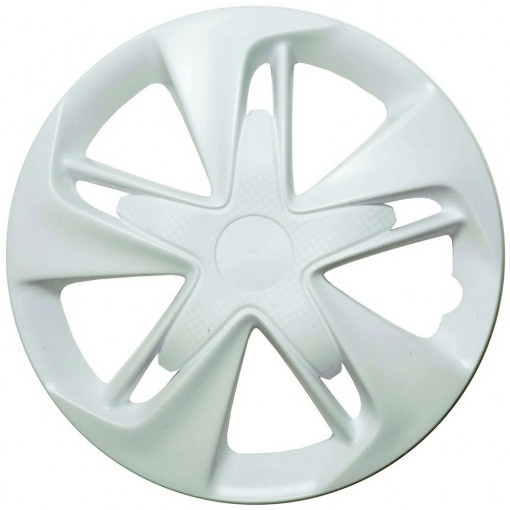 Колпак колеса R16 "СУПЕР АСТРА"  (к-т 2 шт) белый глянец карбон