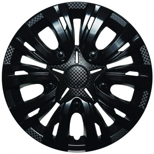 Колпак колеса R16 "ЛИОН" (к-т 2 шт) черный глянец  карбон